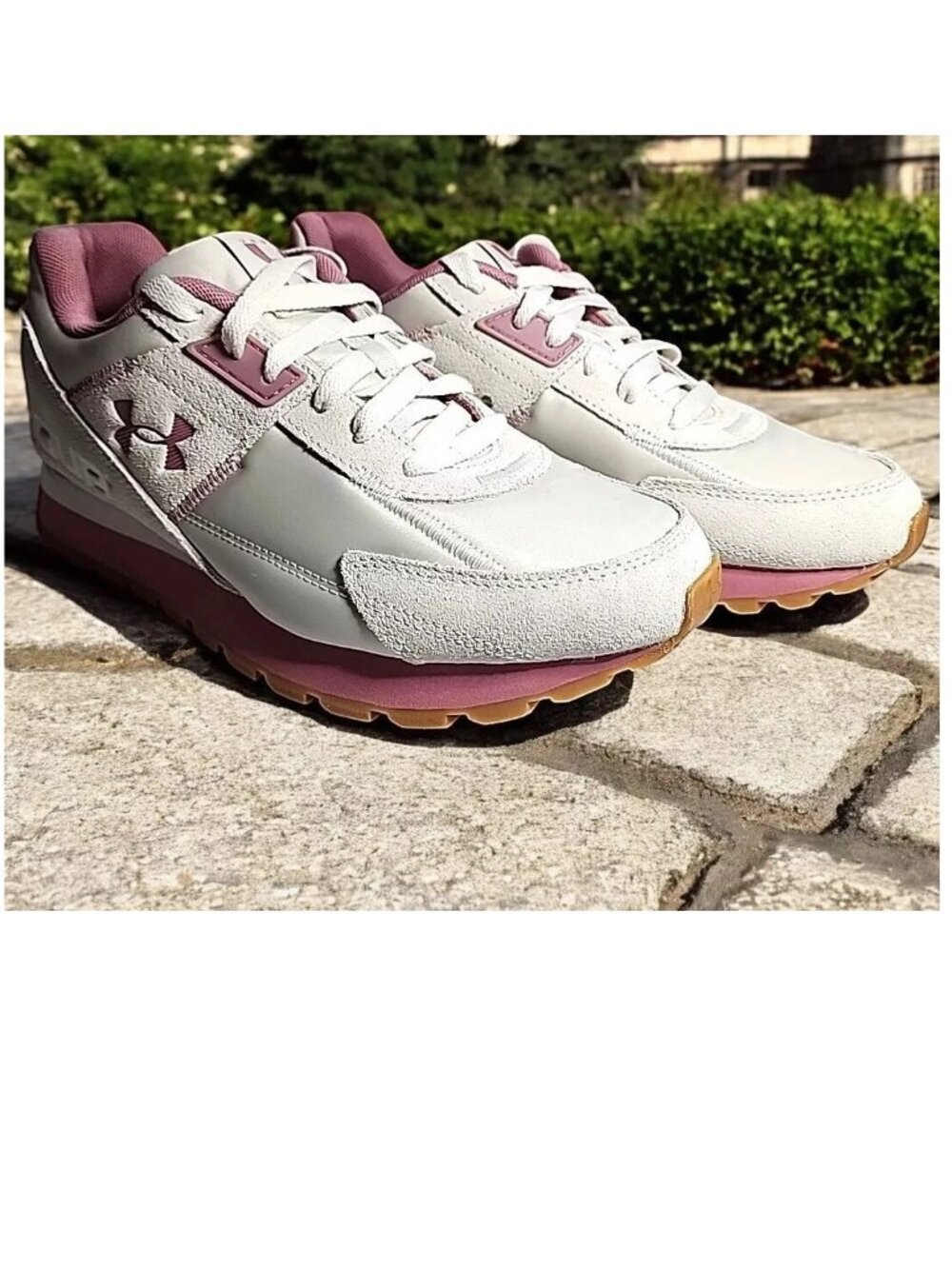 Under Armour Nylon/Suede Lace-Up Comfy Essential Runner RARE CLAY/ELIXIR COMBO